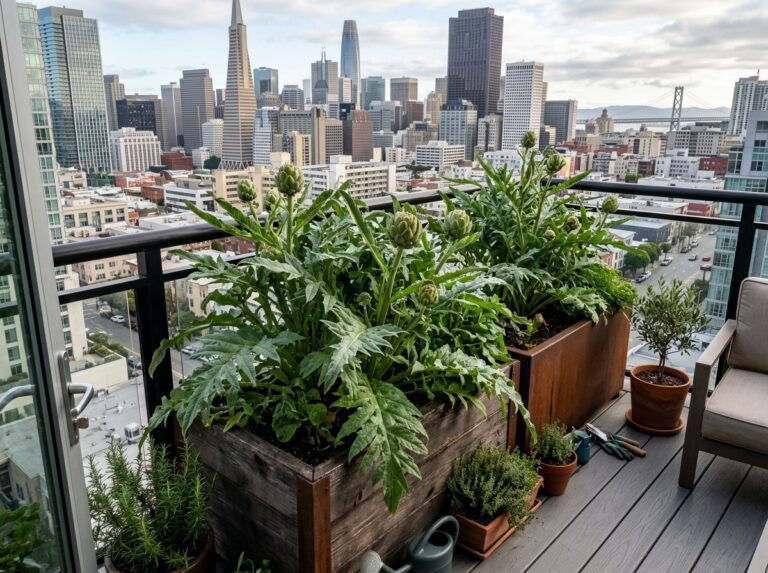 balcony planters for artichokes