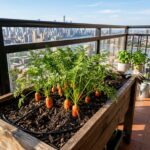 balcony carrot container depth
