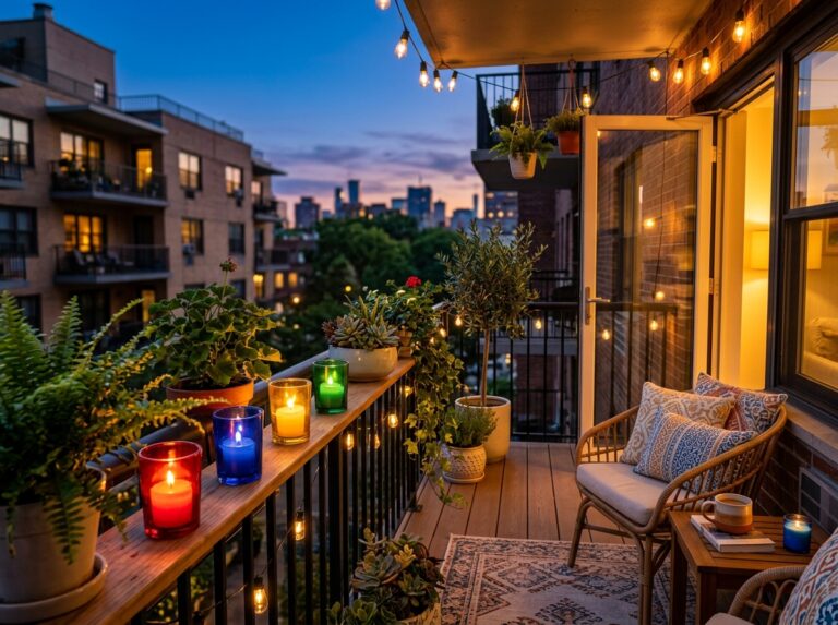 balcony candle holder colors