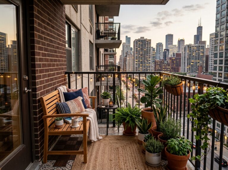 space saver balcony bench