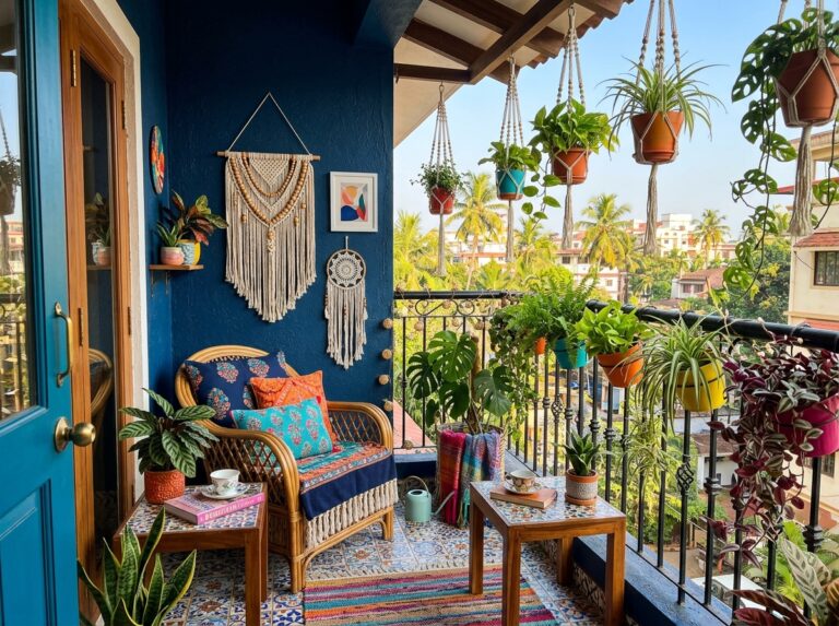 boho balcony paint palette