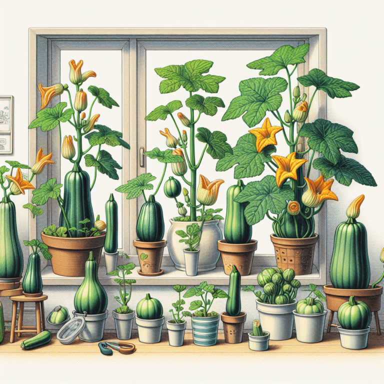 "Compact zucchini varieties for apartments