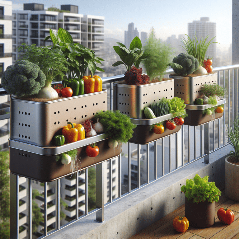 Balcony Railing Planters for Vegetables