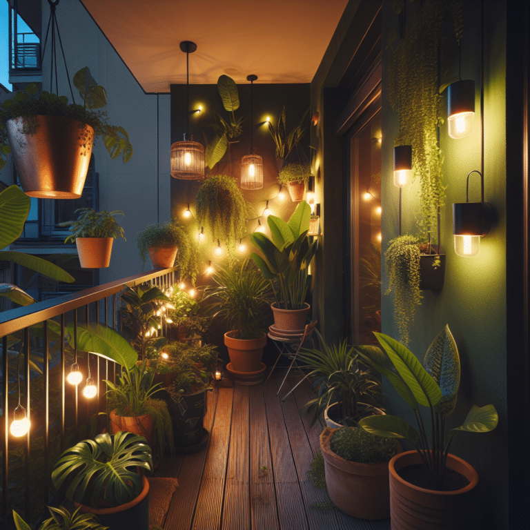 Balcony Garden Lighting Ideas